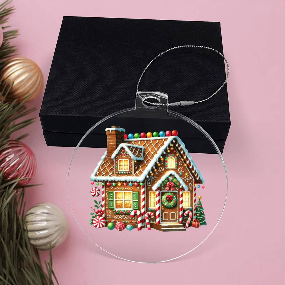 Christmas Gingerbread House 009 - Acrylic Ornament