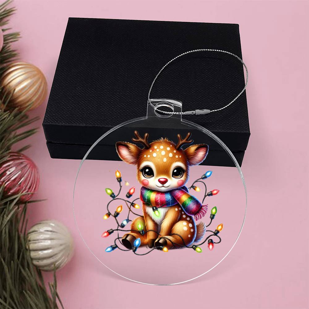 Cute Christmas Reindeer 023 - Acrylic Ornament