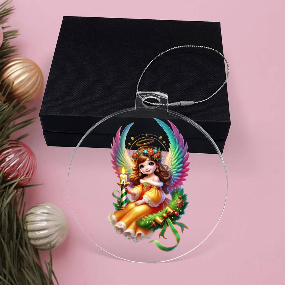 Cute Christmas Angel 025 - Acrylic Ornament