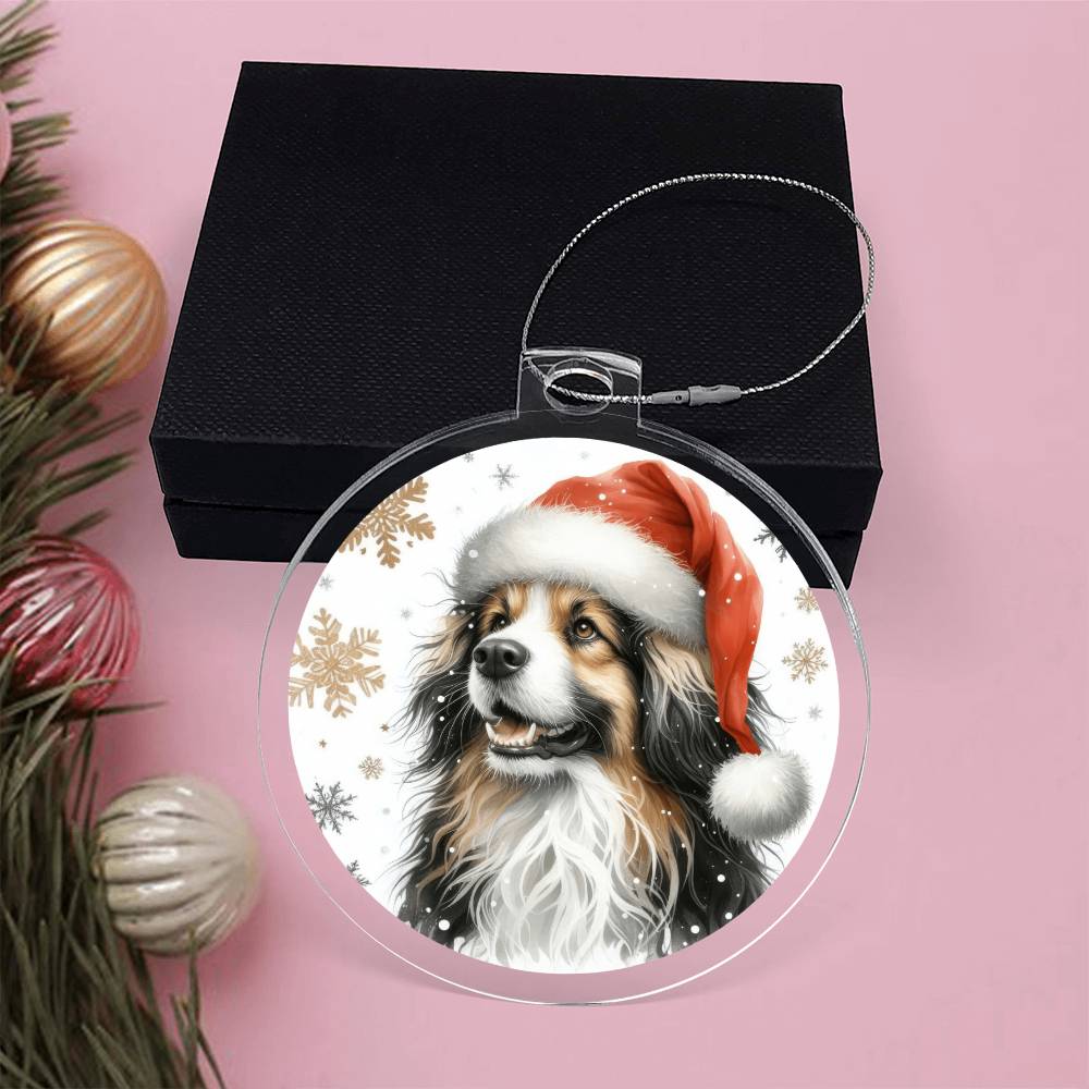 Christmas Dog - Barbet - Acrylic Ornament