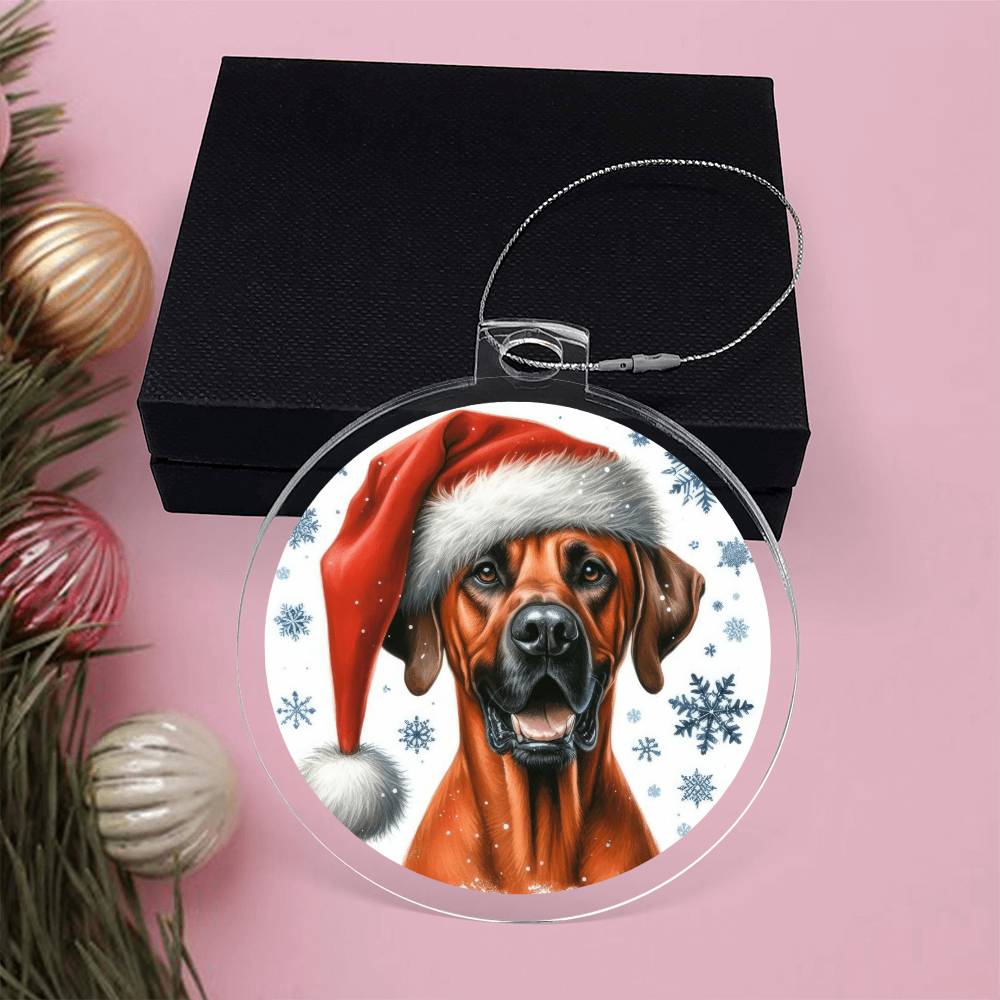 Christmas Dog - Rhodesian Ridgeback - Acrylic Ornament