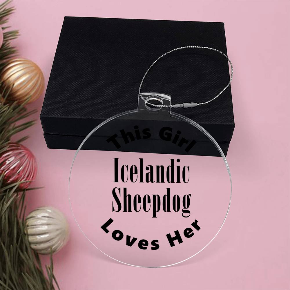 Icelandic Sheepdog - Acrylic Ornament