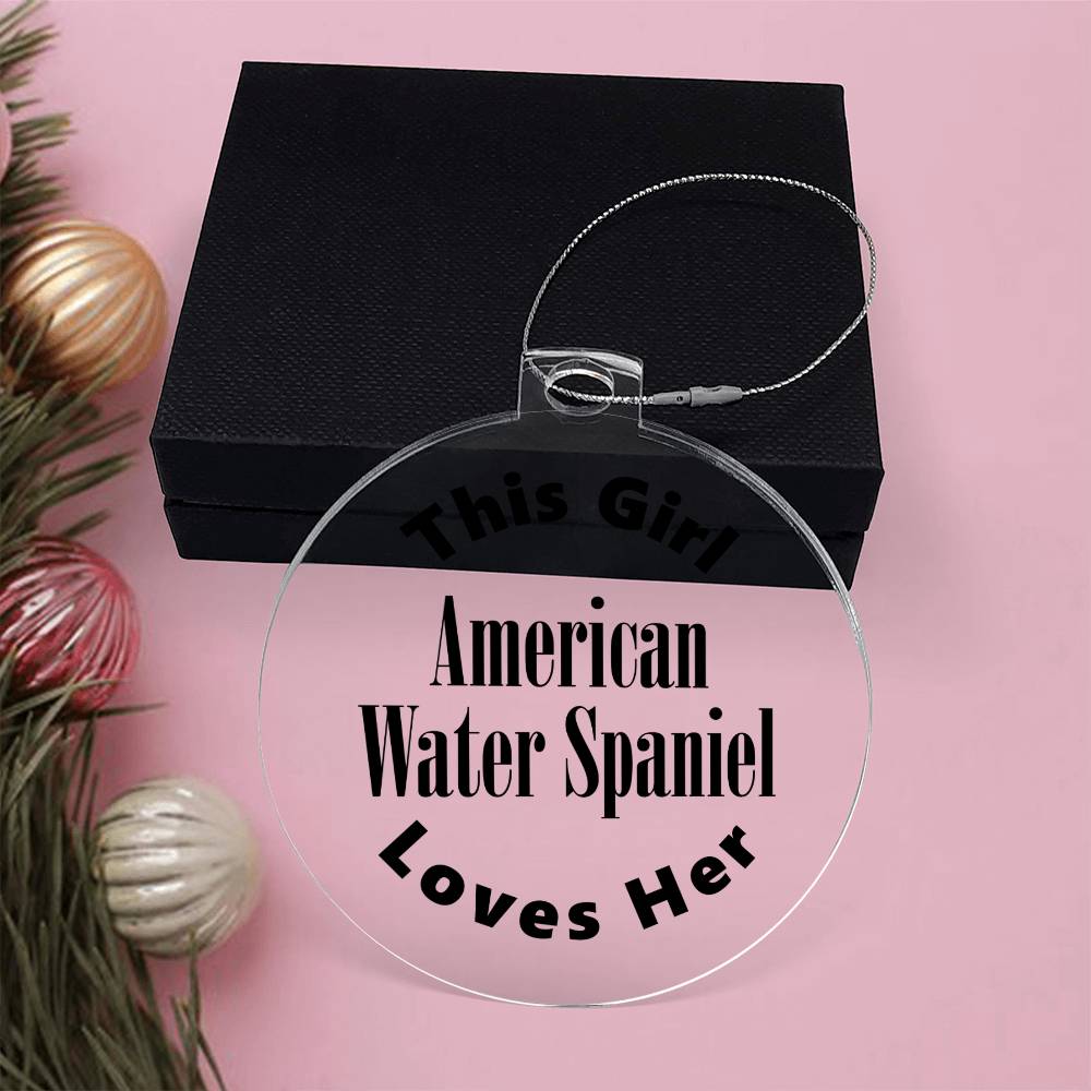 American Water Spaniel - Acrylic Ornament