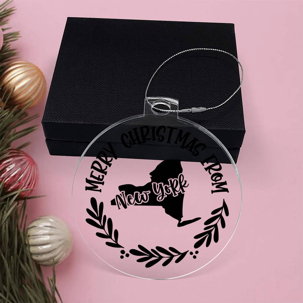 Merry Christmas From New York - Acrylic Ornament