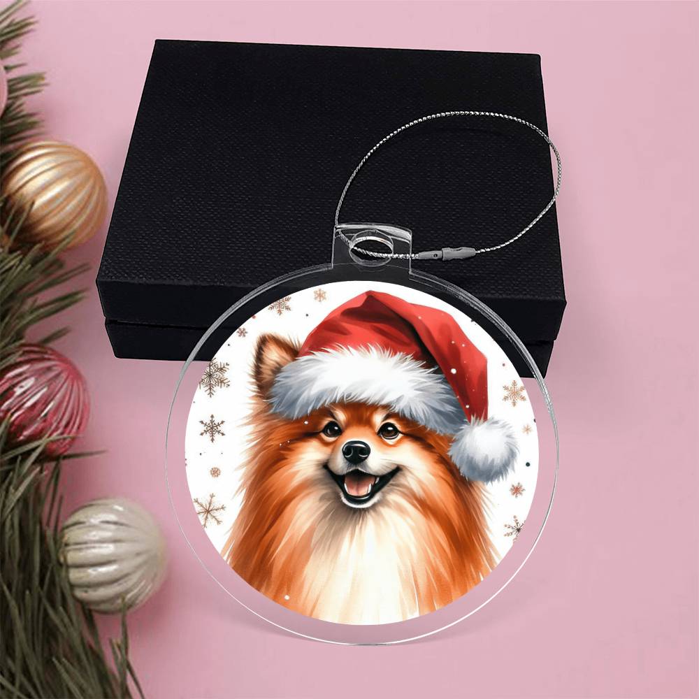 Christmas Dog - Finnish Spitz - Acrylic Ornament