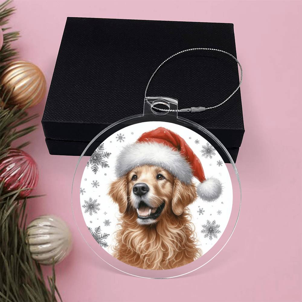 Christmas Dog - Curly-Coated Retriever - Acrylic Ornament