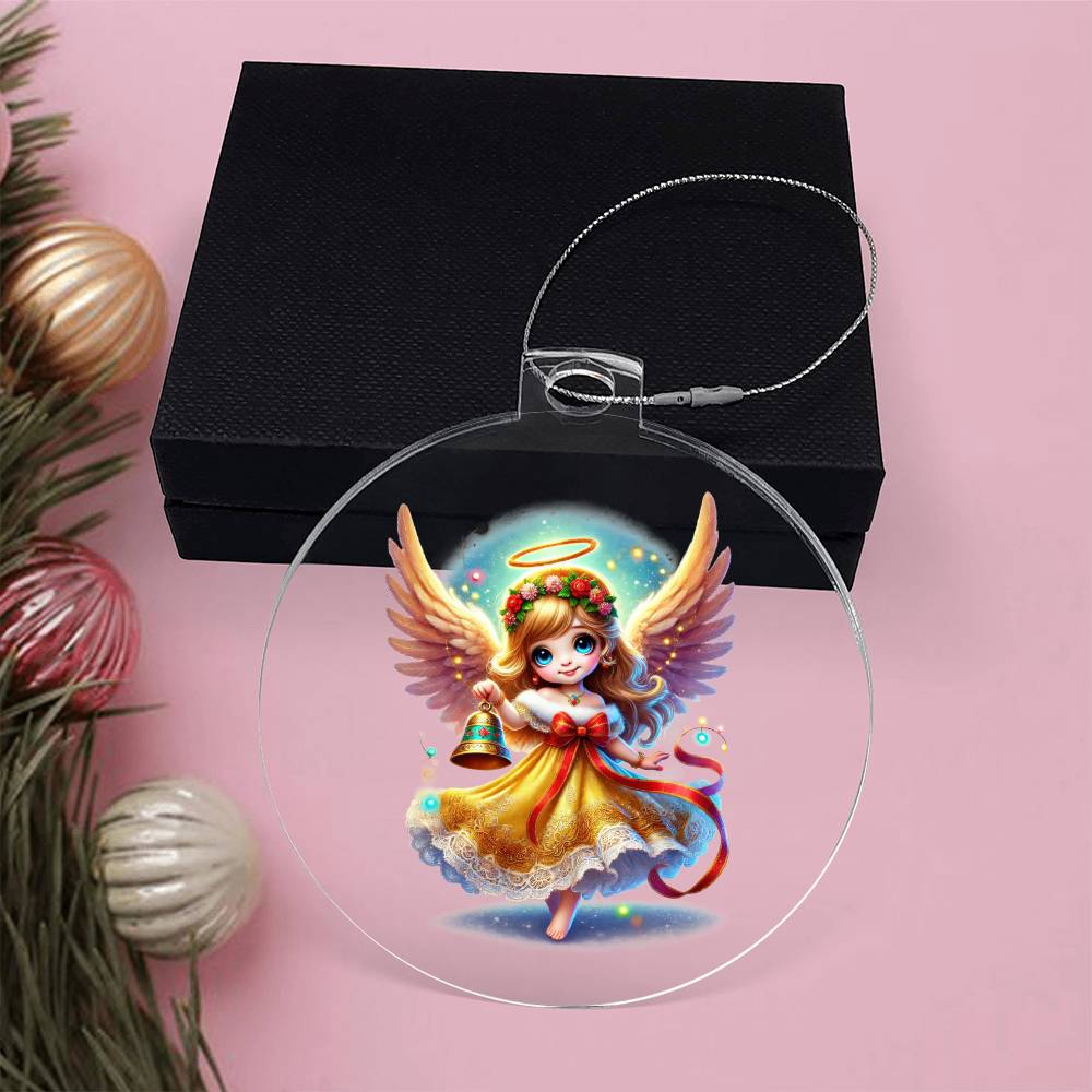 Cute Christmas Angel 013 - Acrylic Ornament
