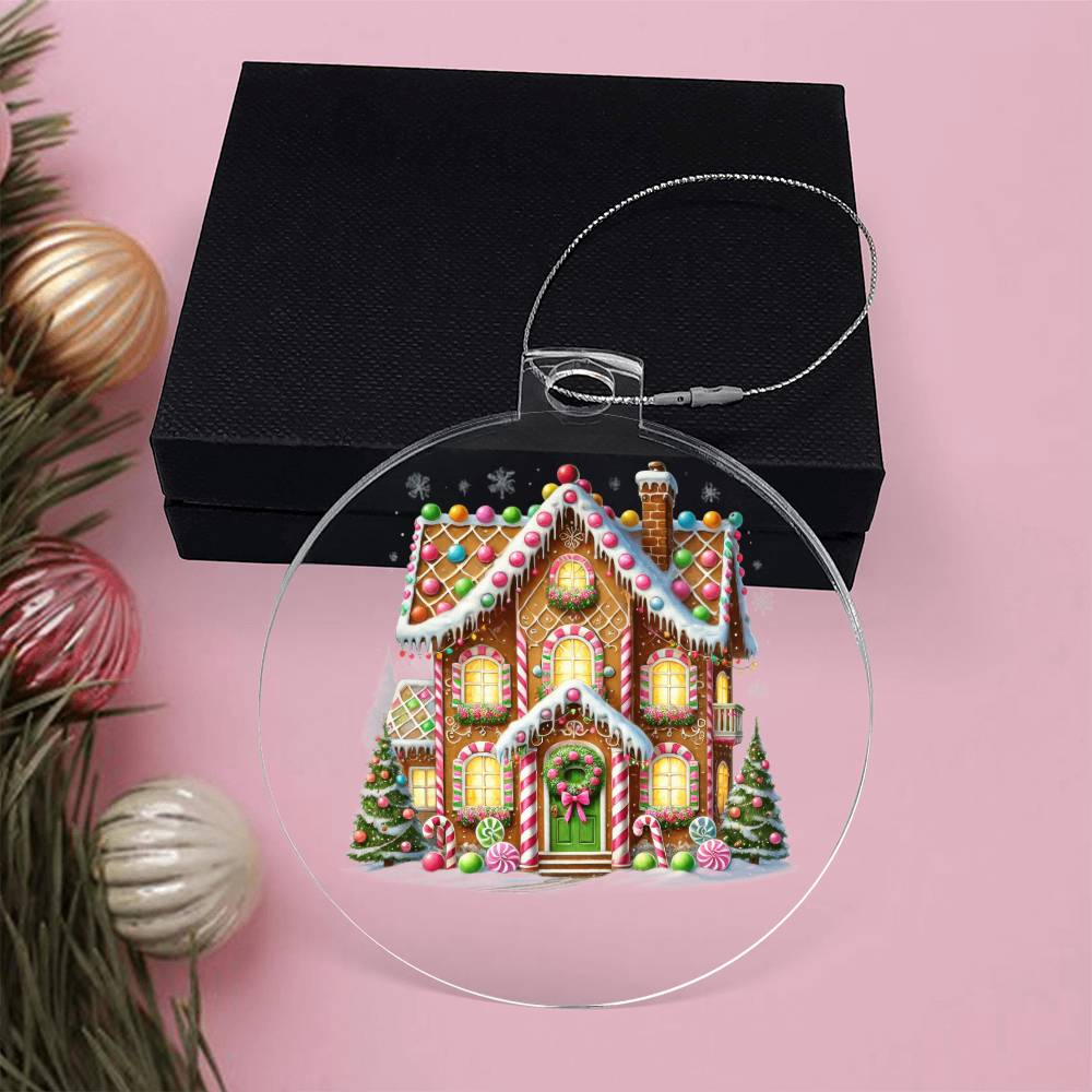 Christmas Gingerbread House 007 - Acrylic Ornament