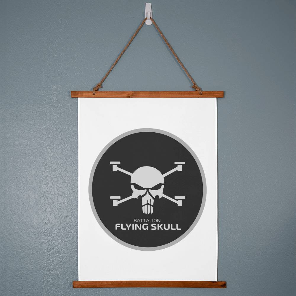 Flying Skull Battalion (Ukraine) - 26" x 36" Wood Framed Wall Tapestry
