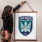 414th Unmanned Strike Aviation Brigade Birds of Madyar (Ukraine) - 26" x 36" Wood Framed Wall Tapestry