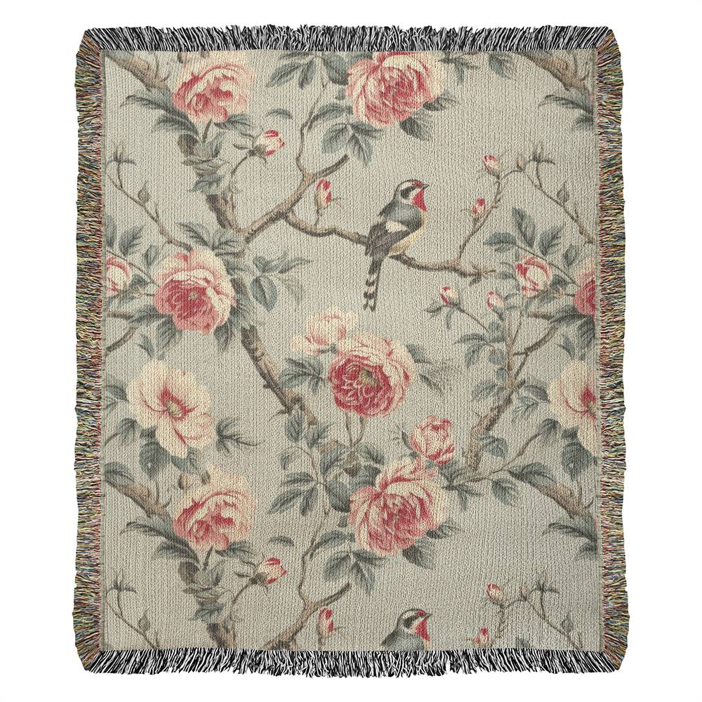 Chinoiserie Pattern 028 - 50" x 60" Heirloom Woven Blanket