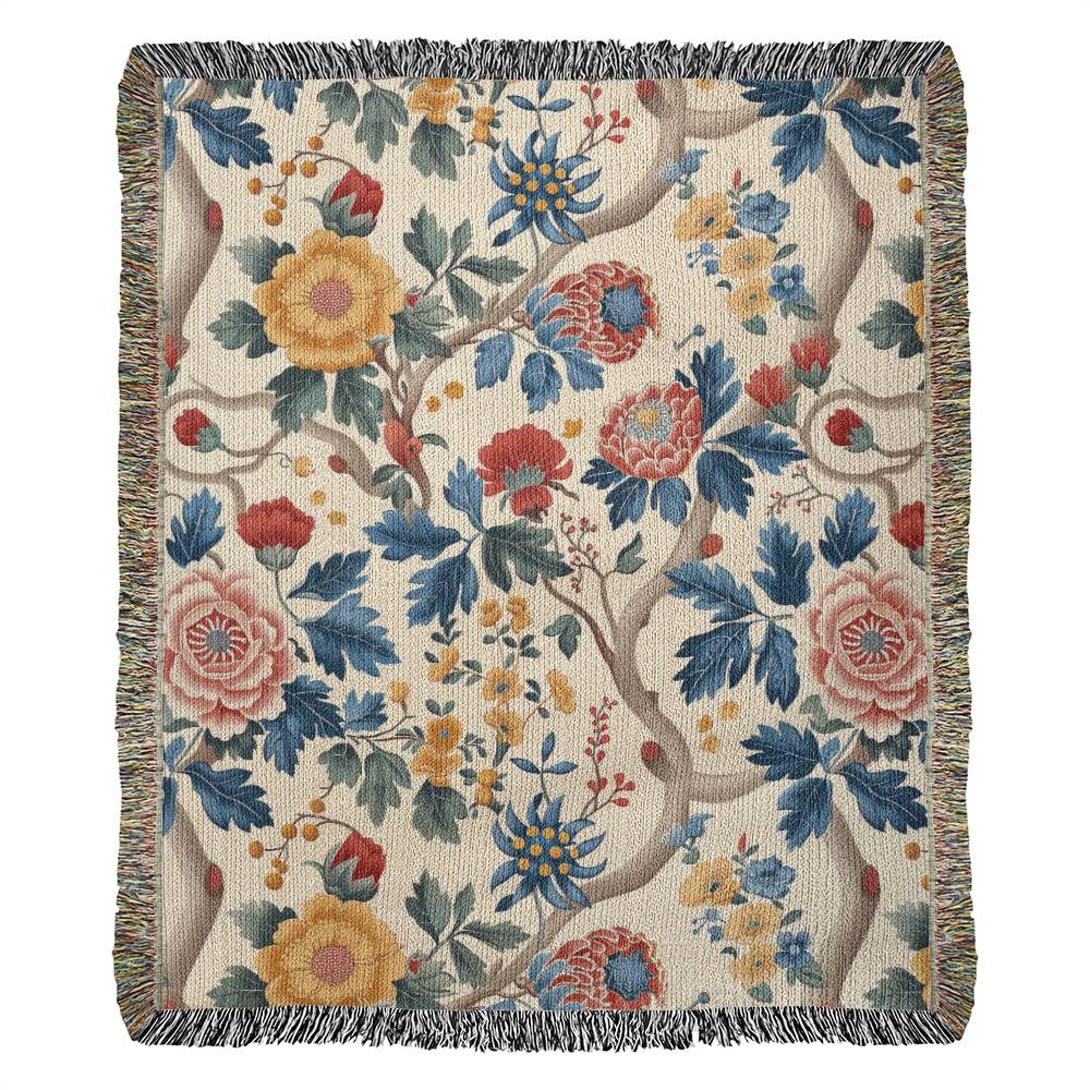 Chinoiserie Pattern 013 - 50" x 60" Heirloom Woven Blanket