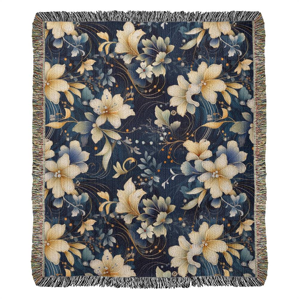 Nocturnal Bloom 06 - 50" x 60" Heirloom Woven Blanket