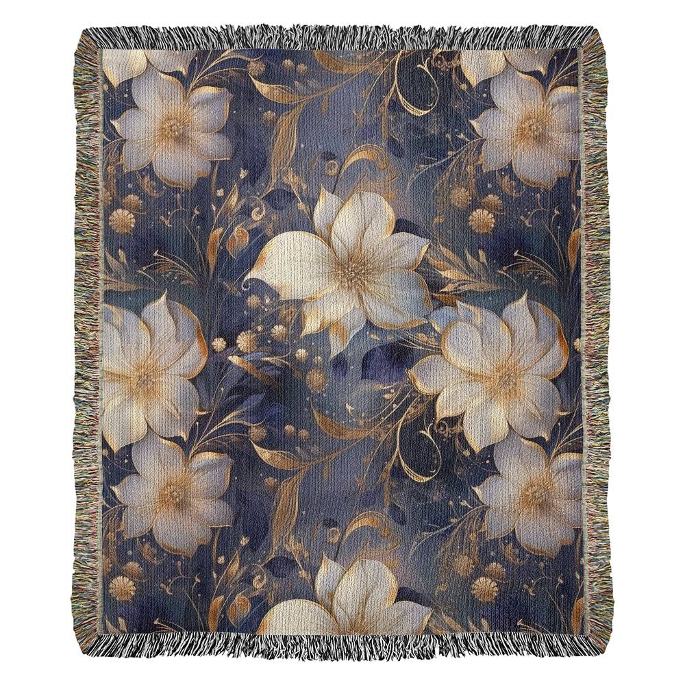 Nocturnal Bloom 10 - 50" x 60" Heirloom Woven Blanket