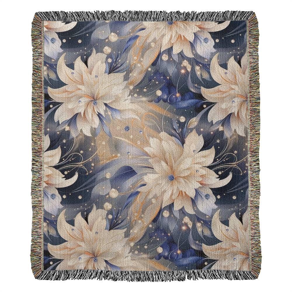 Nocturnal Bloom 03 - 50" x 60" Heirloom Woven Blanket