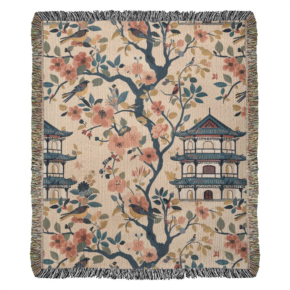 Chinoiserie Pattern 003 - 50" x 60" Heirloom Woven Blanket