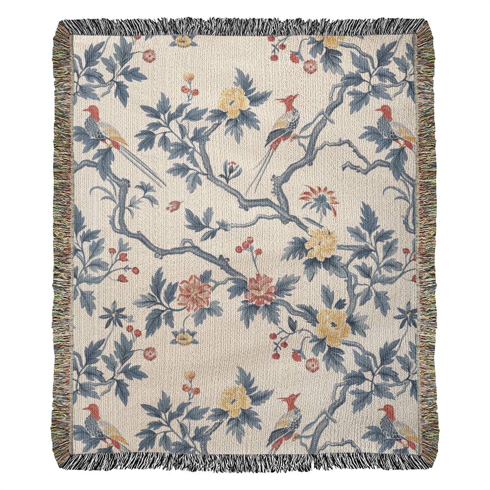 Chinoiserie Pattern 010 - 50" x 60" Heirloom Woven Blanket