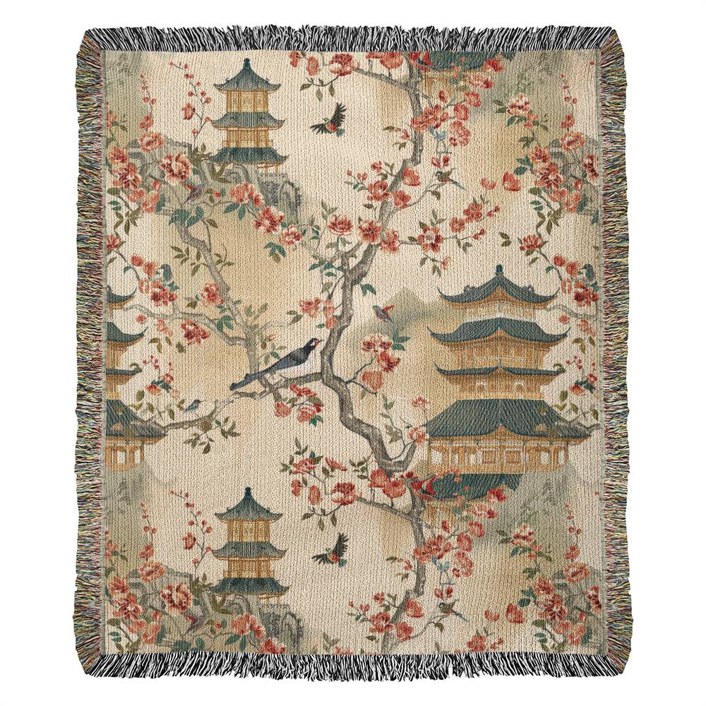 Chinoiserie Pattern 001 - 50" x 60" Heirloom Woven Blanket