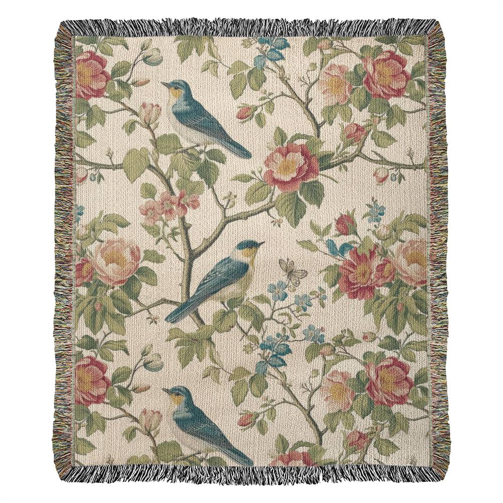 Chinoiserie Pattern 027 - 50" x 60" Heirloom Woven Blanket