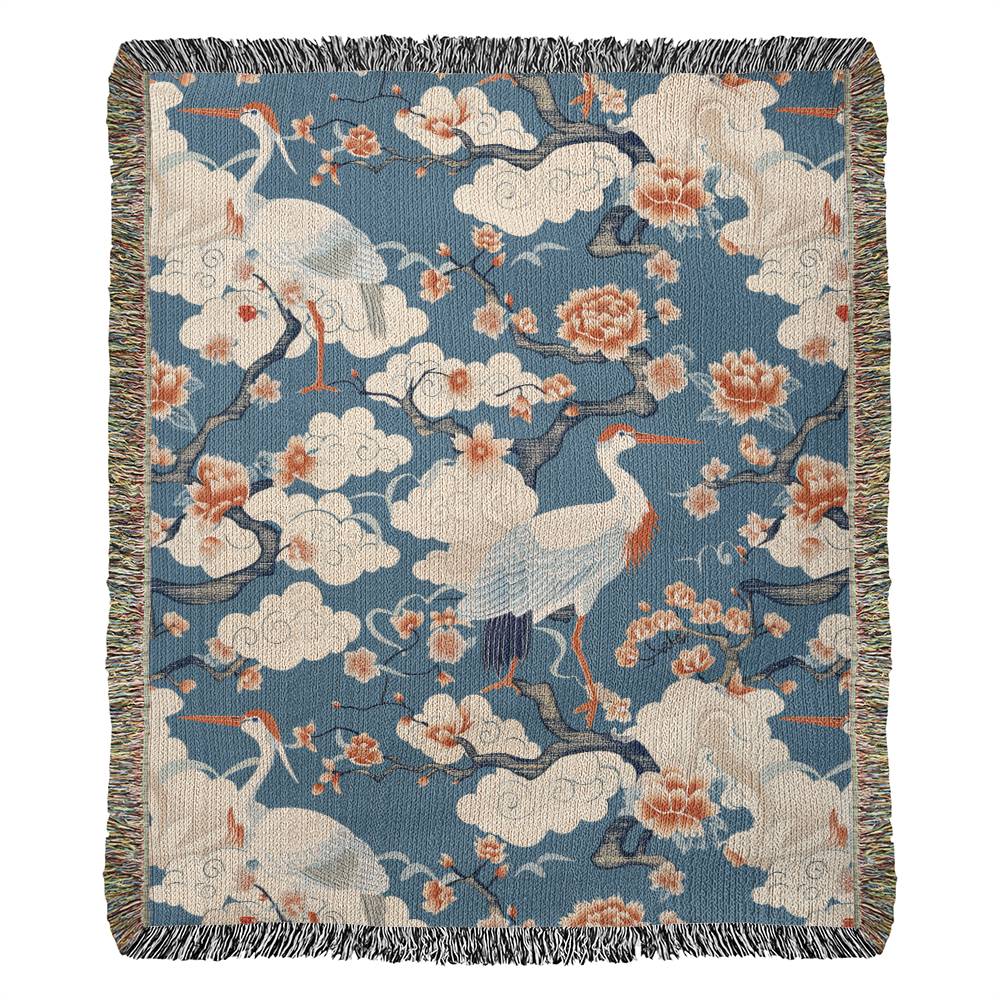 Chinoiserie Pattern 012 - 50" x 60" Heirloom Woven Blanket