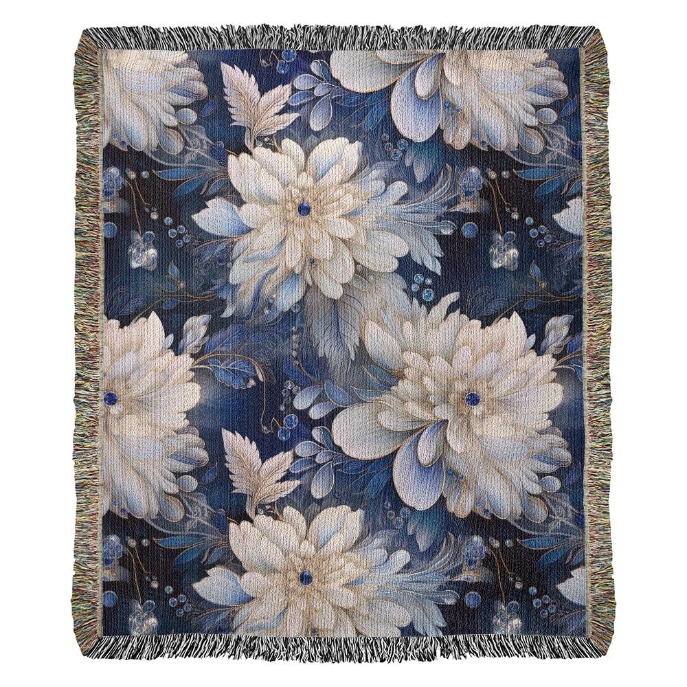 Nocturnal Bloom 09 - 50" x 60" Heirloom Woven Blanket