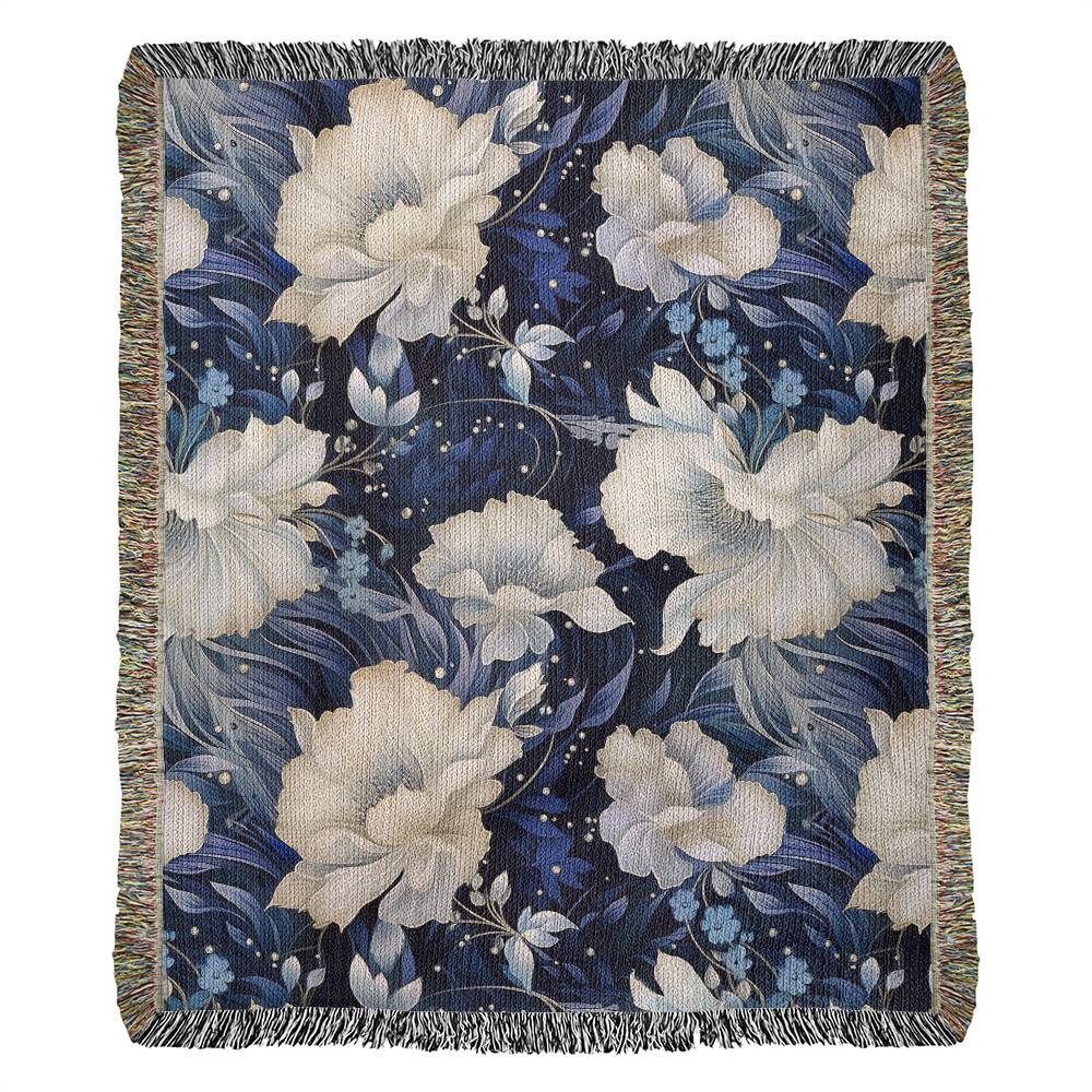 Nocturnal Bloom 07 - 50" x 60" Heirloom Woven Blanket