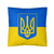 Tryzub And Flag Of Ukraine - Throw Pillow