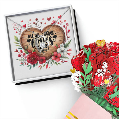 22. All of Me Loves All of You - Forever Love Necklace And Sweet Devotion Flower Bouquet Bundle