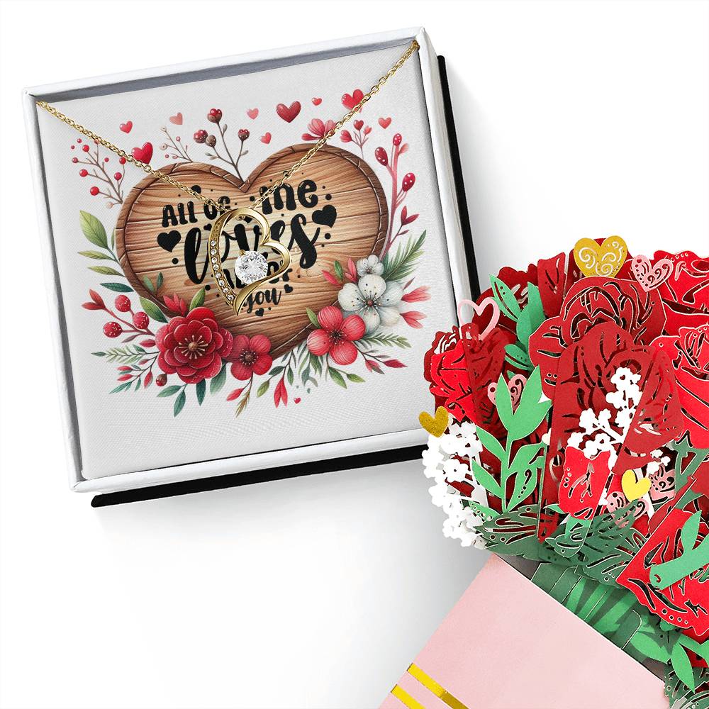 22. All of Me Loves All of You - Forever Love Necklace And Sweet Devotion Flower Bouquet Bundle