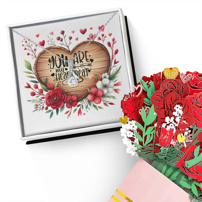 63. You Are My Heartbeat - Alluring Beauty Necklace And Sweet Devotion Flower Bouquet Bundle