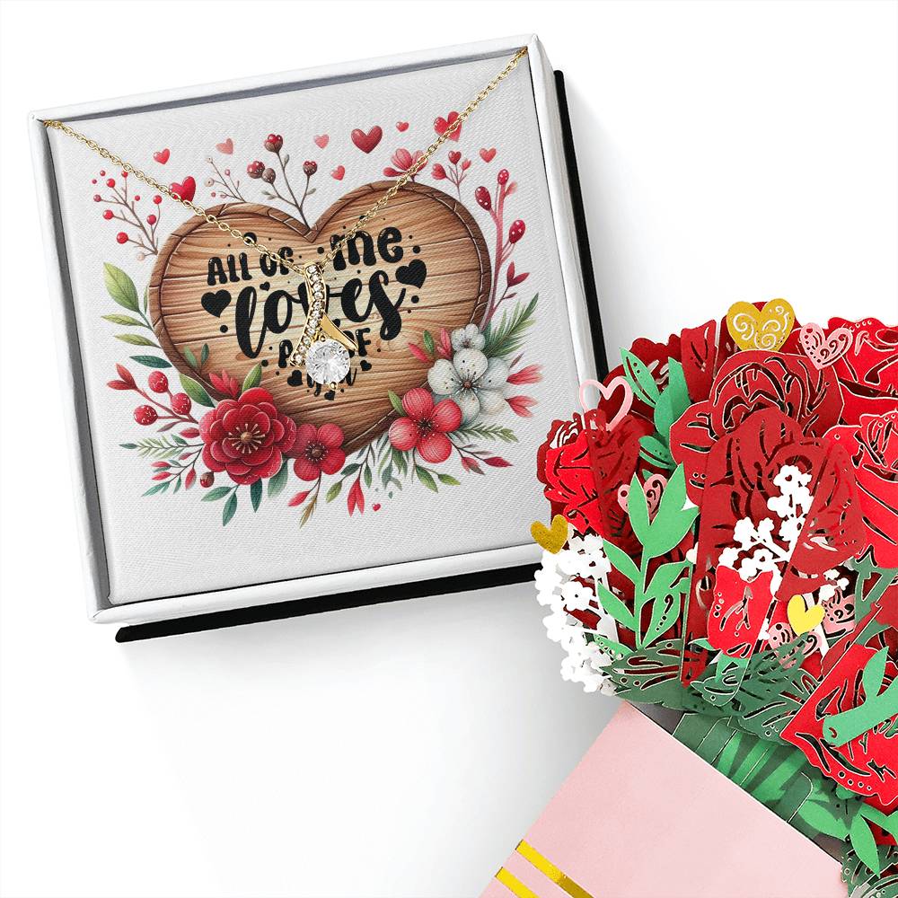 23. All of Me Loves All of You - Alluring Beauty Necklace And Sweet Devotion Flower Bouquet Bundle