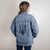 Tryzub (Black) - Oversized Women's DTG Denim Jacket