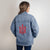 Stylized Tryzub (Red) - Oversized Women's DTG Denim Jacket