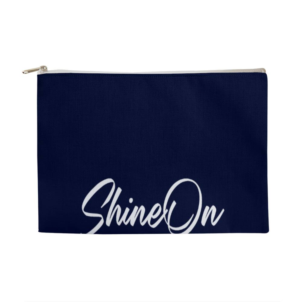 - 12.5" x 8.5" Large Fabric Zippered Pouch