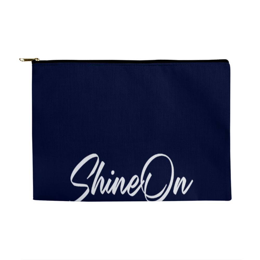 - 12.5" x 8.5" Large Fabric Zippered Pouch
