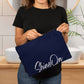 - 12.5" x 8.5" Large Fabric Zippered Pouch