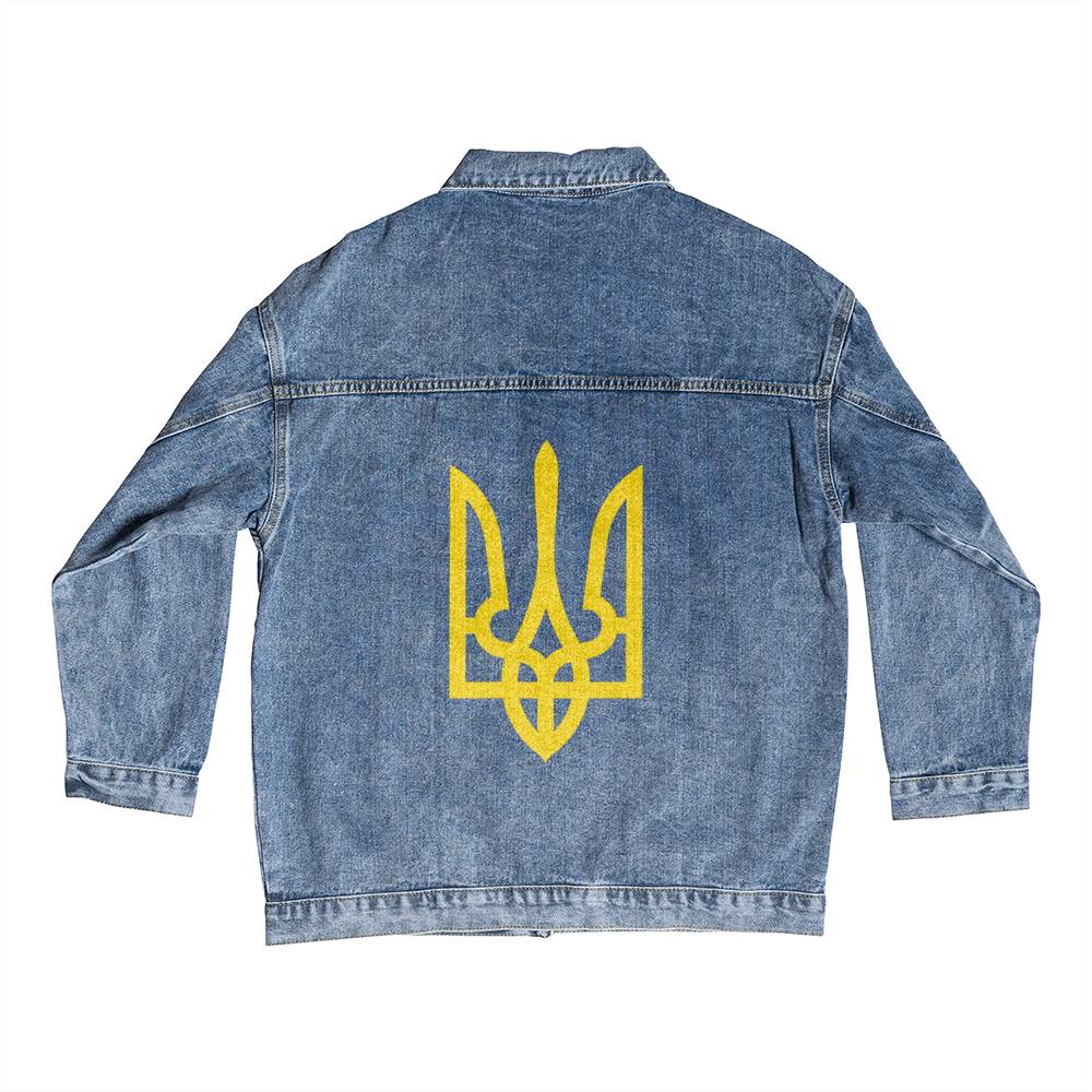 Tryzub (Yellow) - Men's DTG Denim Jacket