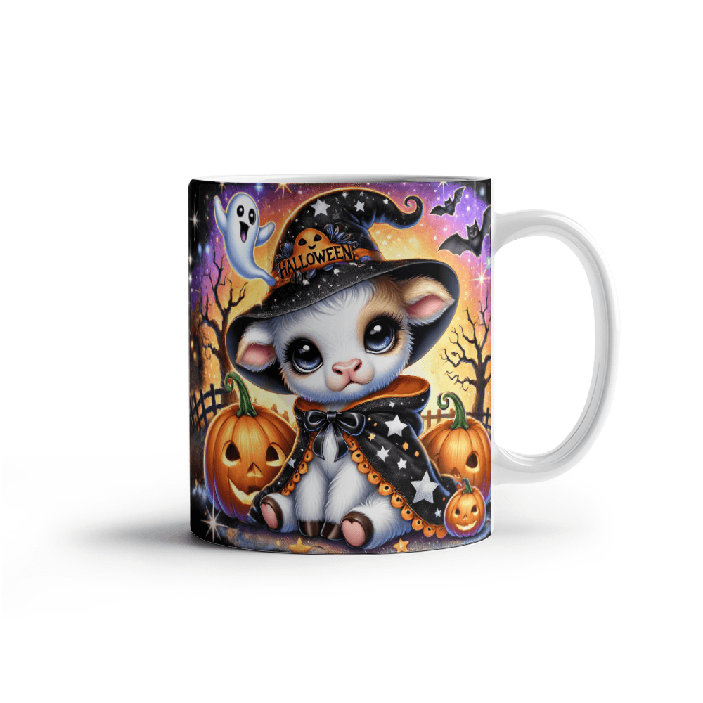 Halloween Highland Cow 06 - 11oz White Ceramic Mug