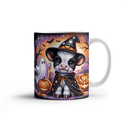 Halloween Highland Cow 10 - 11oz White Ceramic Mug