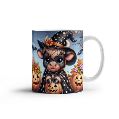Halloween Highland Cow 07 - 11oz White Ceramic Mug
