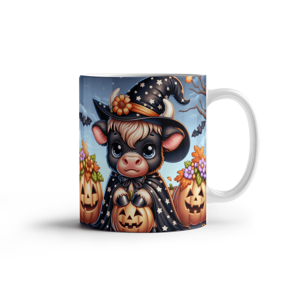 Halloween Highland Cow 07 - 11oz White Ceramic Mug