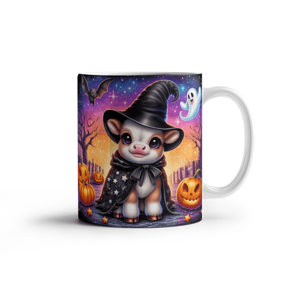 Halloween Highland Cow 14 - 11oz White Ceramic Mug
