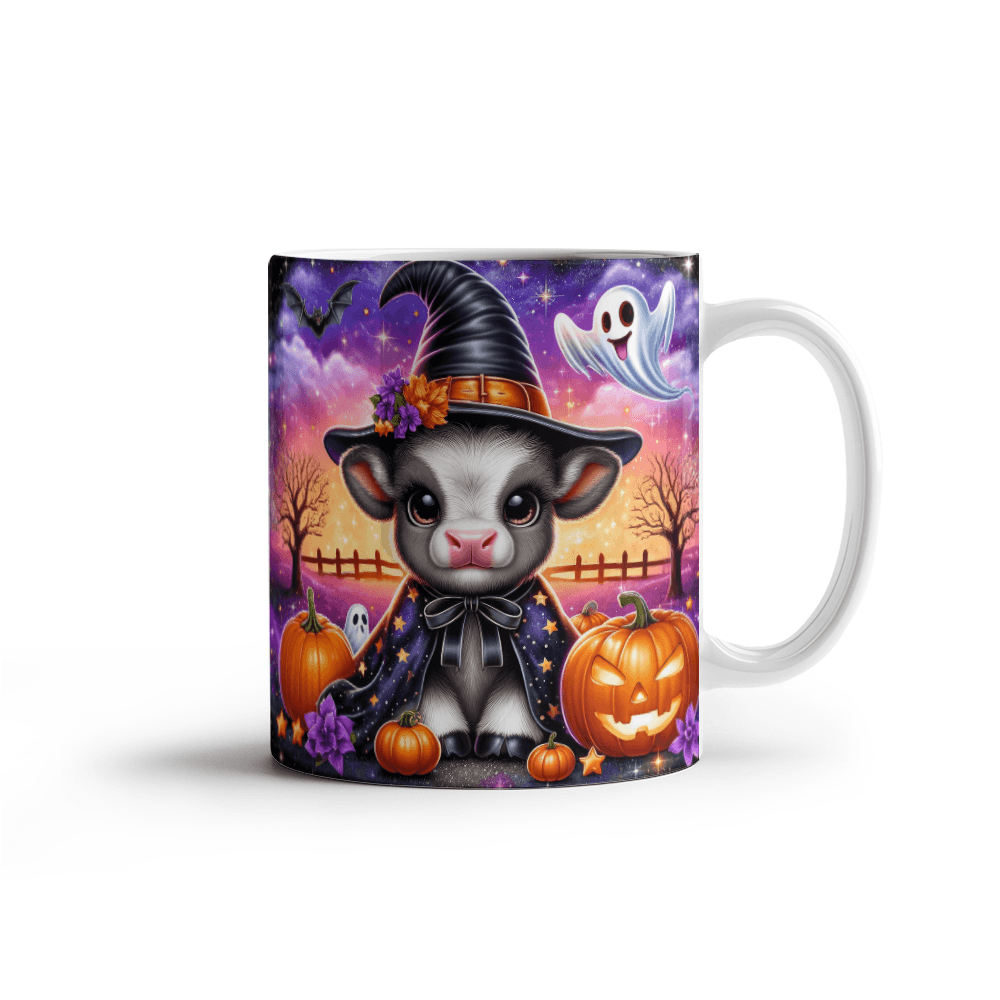 Halloween Highland Cow 05 - 11oz White Ceramic Mug