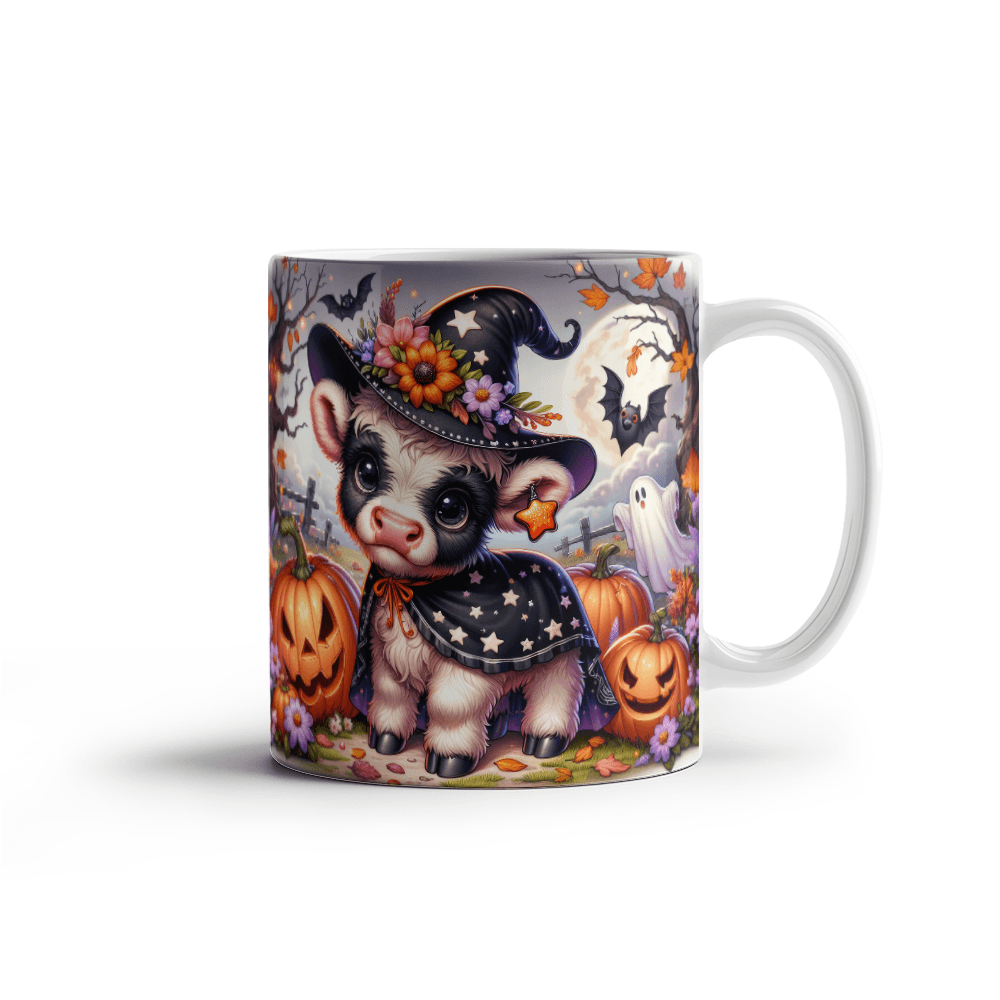 Halloween Highland Cow 09 - 11oz White Ceramic Mug