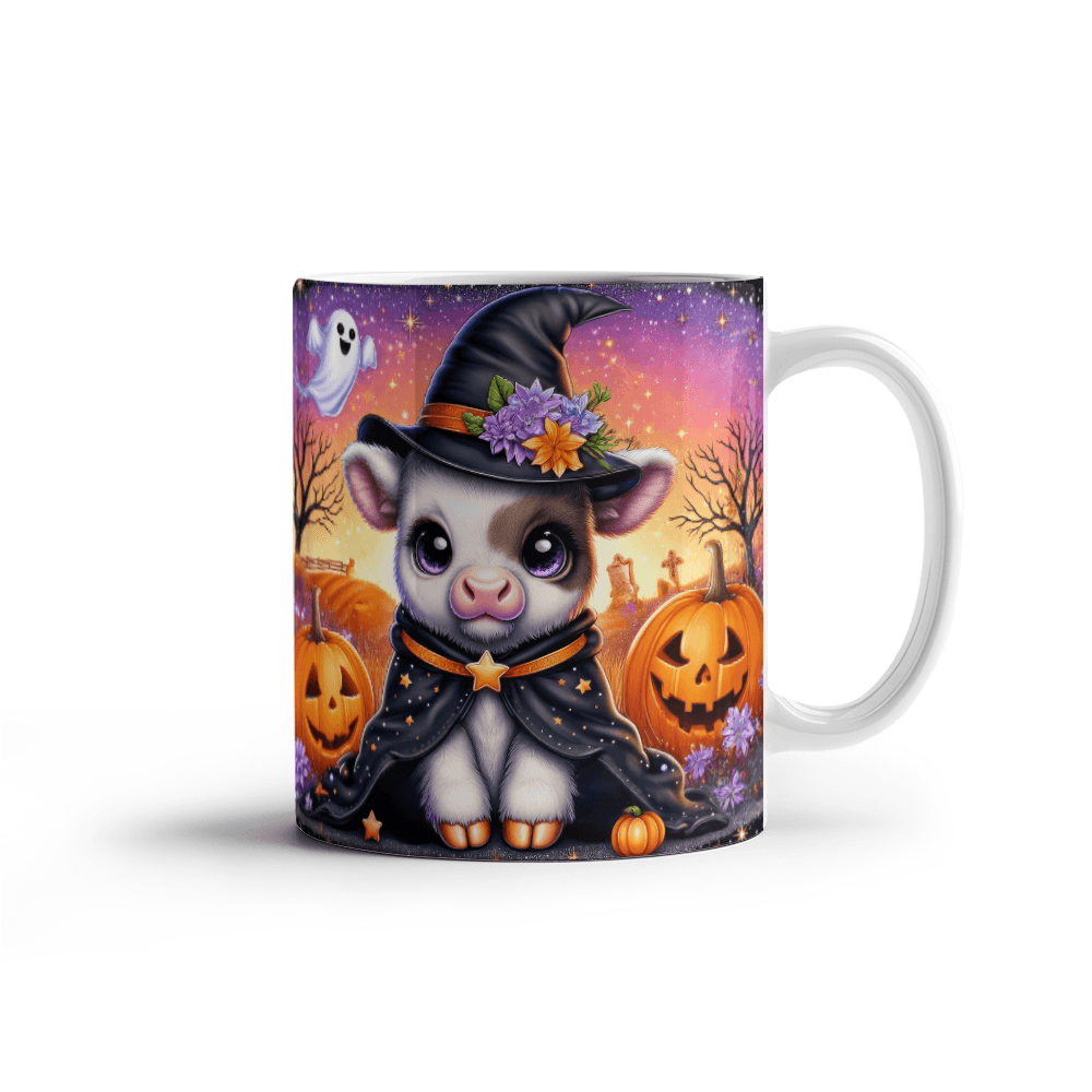 Halloween Highland Cow 19 - 11oz White Ceramic Mug