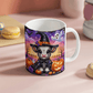 Halloween Highland Cow 05 - 11oz White Ceramic Mug