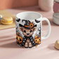 Halloween Highland Cow 02 - 11oz White Ceramic Mug