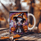 Halloween Highland Cow 10 - 11oz White Ceramic Mug