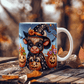 Halloween Highland Cow 07 - 11oz White Ceramic Mug