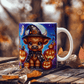 Halloween Highland Cow 11 - 11oz White Ceramic Mug